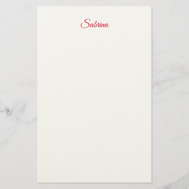 Professional classical handwriting name custom stationery (Front)