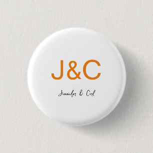 Professional Classical Monogram Minimalist Plain 3 Cm Round Badge