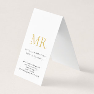 Professional Classical Monogram Minimalist Plain Business Card