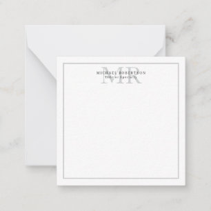 Professional Classical Monogram Minimalist Plain Card
