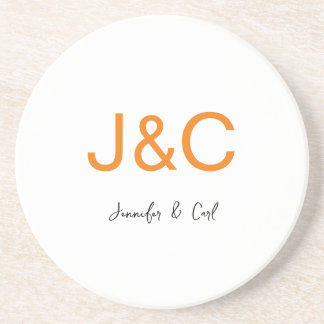 Professional Classical Monogram Minimalist Plain Coaster