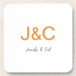 Professional Classical Monogram Minimalist Plain Coaster