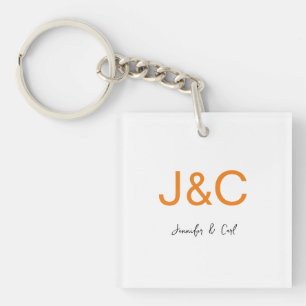 Professional Classical Monogram Minimalist Plain Key Ring