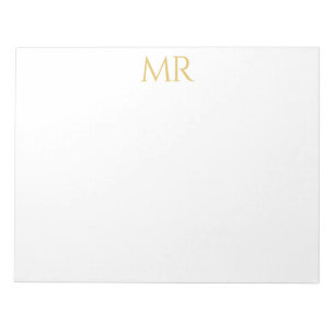 Professional Classical Monogram Minimalist Plain Notepad