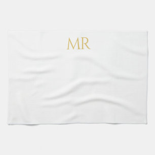 Professional Classical Monogram Minimalist Plain Tea Towel