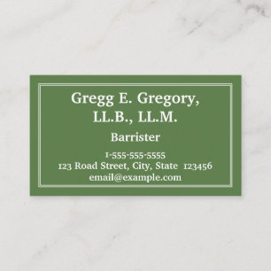 Professional & Classy Barrister Business Card