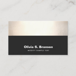 Professional Classy Black Gold Border Business Card