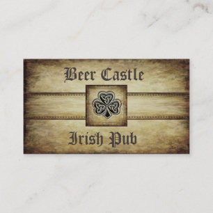Professional classy grunge Irish lucky shamrock Business Card