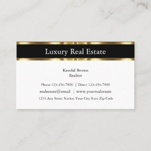 Professional Classy Realtor Business Cards