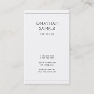 Professional Clean Design Elegant Plain Luxury Business Card