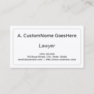 Professional & Clean Lawyer Business Card