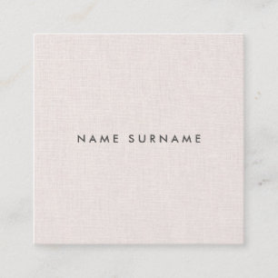 Professional Clean Linen Square Business Card