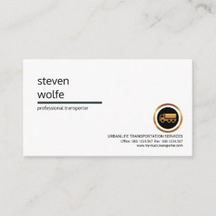 Professional Clean Simple Truck Haulage Business Card