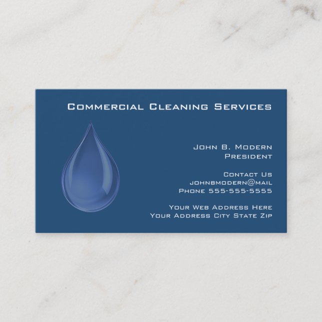 Professional Cleaning Business Cards (Front)