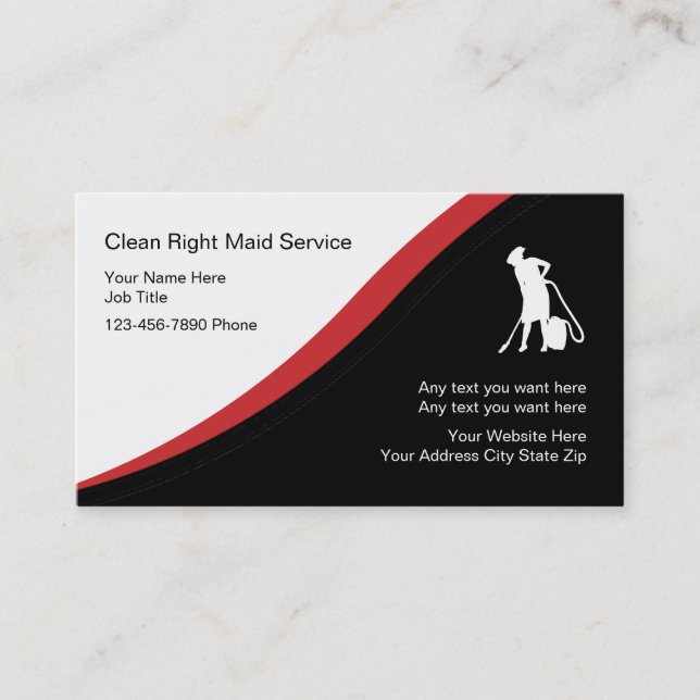 Professional Cleaning Business Cards (Front)