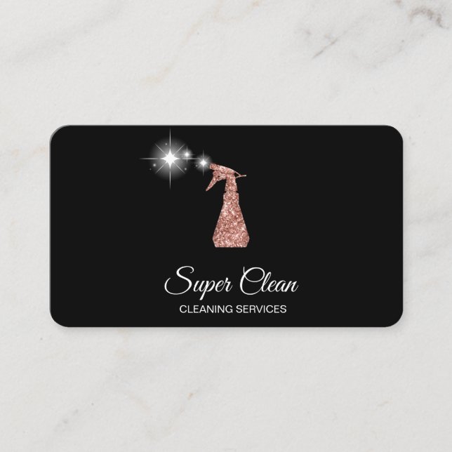 Professional Cleaning House Keeping Sparkling Busi Business Card (Front)