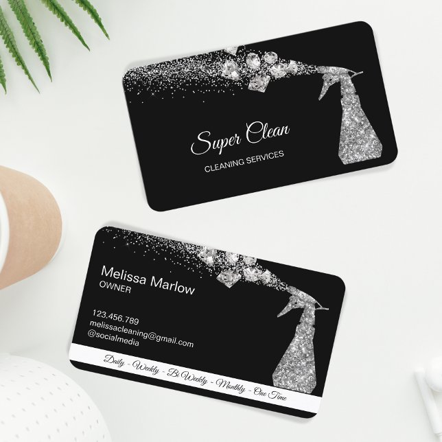 Professional Cleaning House Keeping Sparkling Busi Business Card (Creator Uploaded)