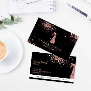 Professional Cleaning House Keeping Spray Bottle Business Card