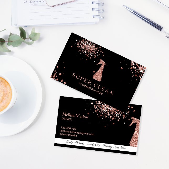 Professional Cleaning House Keeping Spray Bottle Business Card (Creator Uploaded)