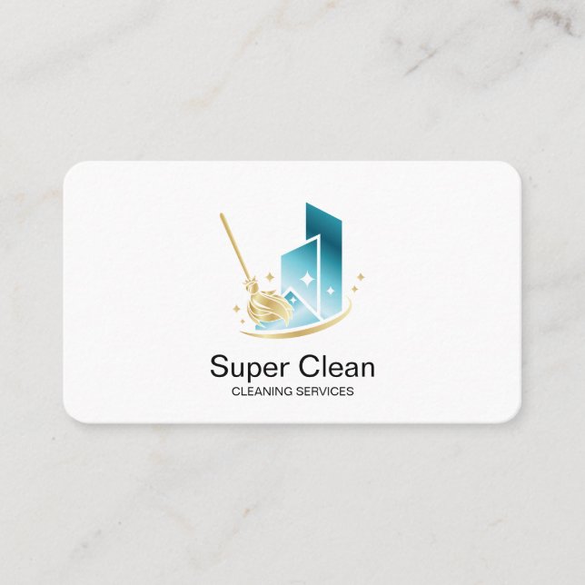 Professional Cleaning House Services Business Card (Front)