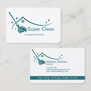 Professional Cleaning House Services Business Card