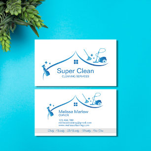 Professional Cleaning House Services Business Card