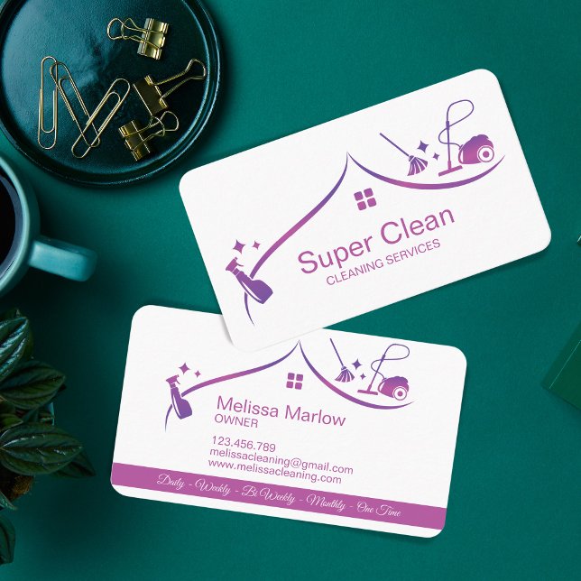 Professional Cleaning House Services Business Card (Creator Uploaded)