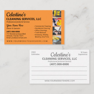 Professional Cleaning/Janitorial Housekeeping Serv Business Card