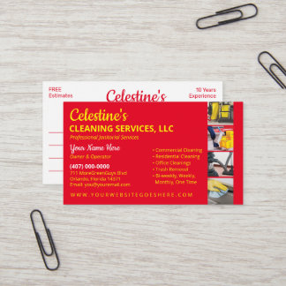Professional Cleaning/Janitorial Housekeeping Serv Business Card