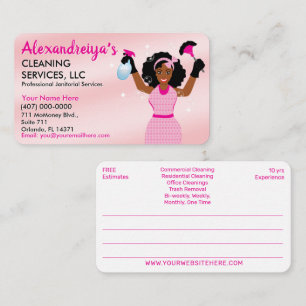 Professional Cleaning/Janitorial Housekeeping Serv Business Card
