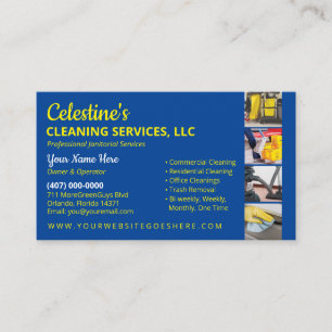 Professional Cleaning/Janitorial Housekeeping Serv Business Card