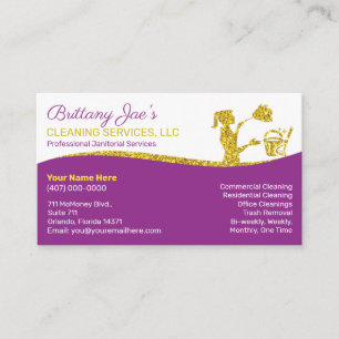 Professional Cleaning/Janitorial Housekeeping Serv Business Card