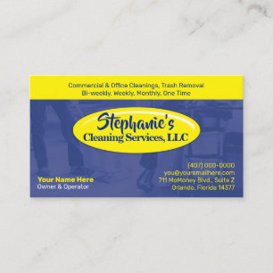Professional Cleaning/Janitorial Housekeeping Serv Business Card