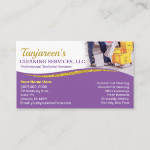 Professional Cleaning/Janitorial Housekeeping Serv Business Card