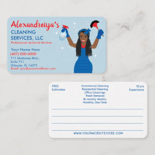 Professional Cleaning/Janitorial Housekeeping Serv Business Card