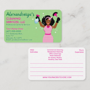 Professional Cleaning/Janitorial Housekeeping Serv Business Card