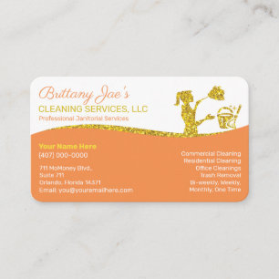 Professional Cleaning/Janitorial Housekeeping Serv Business Card