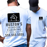 Professional Cleaning Logo Washing Window Cleaner T-Shirt<br><div class="desc">Elevate your cleaning business's professionalism with our custom-designed Professional Cleaning Logo Washing Window Cleaner T-Shirt. This high-quality shirt is crafted to meet the demands of the cleaning industry, combining durability with a sleek, modern design. The shirt prominently features a power washing logo, symbolising your commitment to delivering top-tier cleaning services....</div>