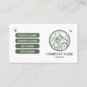 Professional Cleaning Service Business Card