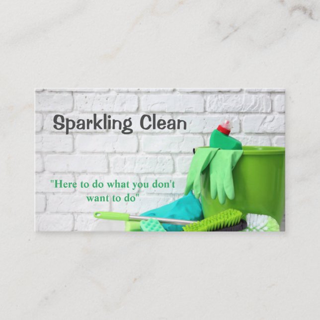 Professional Cleaning Service Business Card (Front)