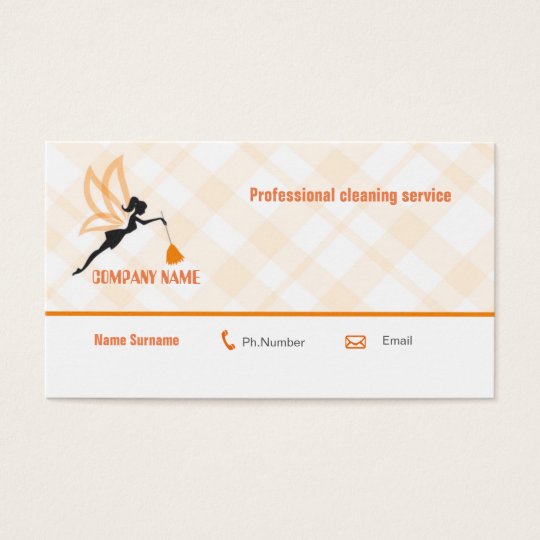 Professional cleaning service business card