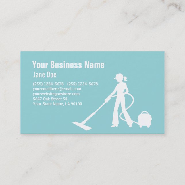 Professional Cleaning Service Business Card (Front)