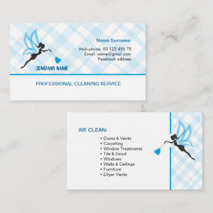 Professional cleaning service business card