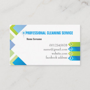 Professional cleaning service business card