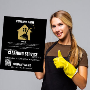 Professional Cleaning Service Custom Business Flyer