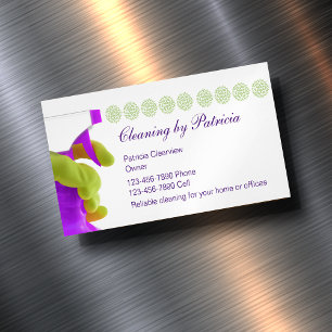 Professional Cleaning Service Magnetic Business Card