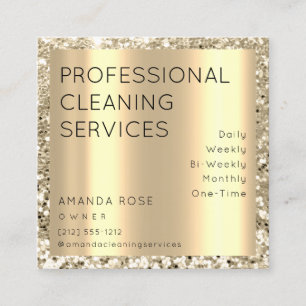 Professional Cleaning Service Residence Maid Gold Appointment Card