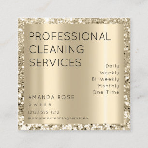 Professional Cleaning Service Residence Maid Gold Appointment Card