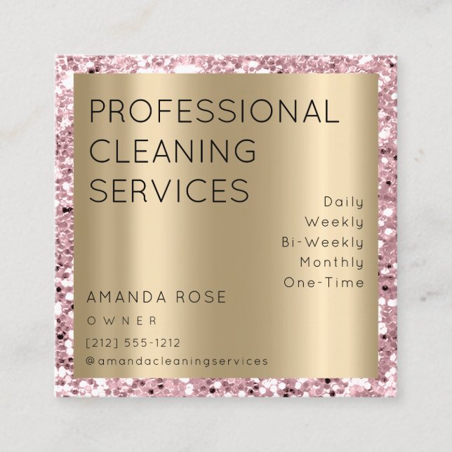 Professional Cleaning Service Residence Sepia Gold Appointment Card (Front)