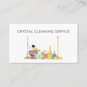 Professional Cleaning Service Supplies Business Card
